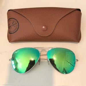 Ray-Ban Aviator Flash Lenses, Green